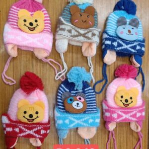 Multicolour Stylish Cute New Born Baby Infant Kids Accessories Winter Soft Cap with Fur